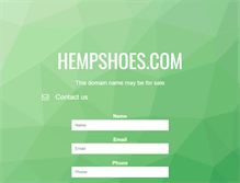 Tablet Screenshot of hempshoes.com